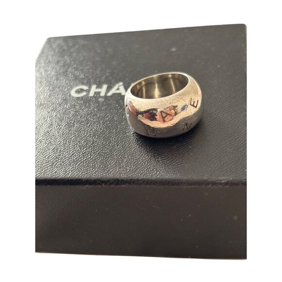 Chanel Silver Ring With Box & Authenticity Certificate - Picture 1 of 5